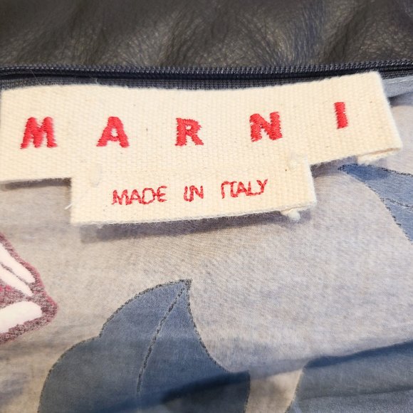 Marni Heathered Multi Floral Cotton Sleeveless Peplum Blouse/Top, - Picture 15 of 16